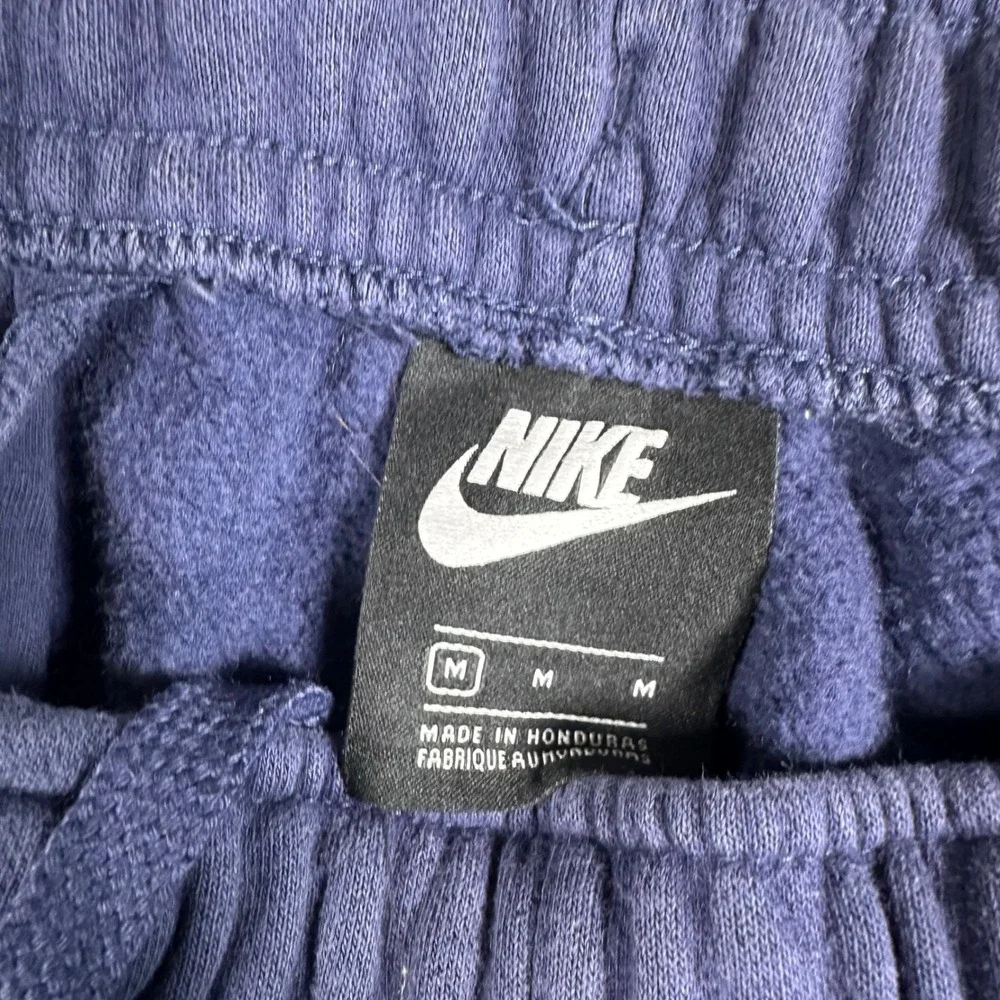 Nike Mens Club Fleece Sweatpants Navy Blue Open Hem Straight Leg Size M